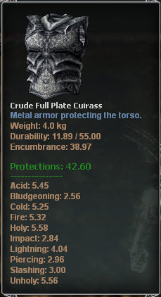 Crude Full Plate Cuirass