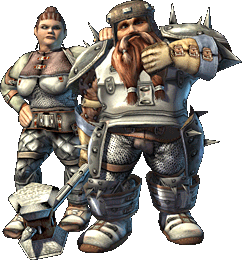 Female and male of the Dwarven race