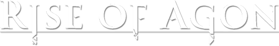 White Rise of Agon text logo 562 pixel width